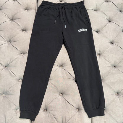 Geedup Micro Logo Track Pants 'Black White' (Second hand)