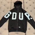 Geedup GDUP Logo Zip-up Hoodie 'Black Baby Blue' (Second hand)
