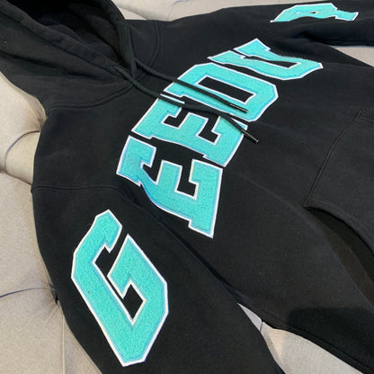 Geedup Team Logo Hoodie ‘Black Teal’ (Second hand)