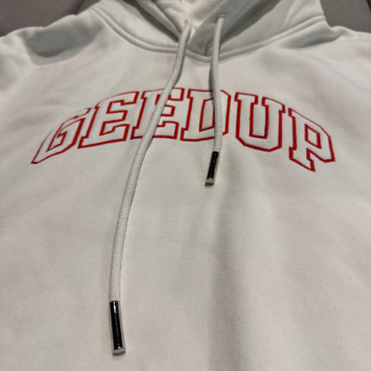 Geedup Team Logo Proud Hoodie 'White Red' (Second hand)