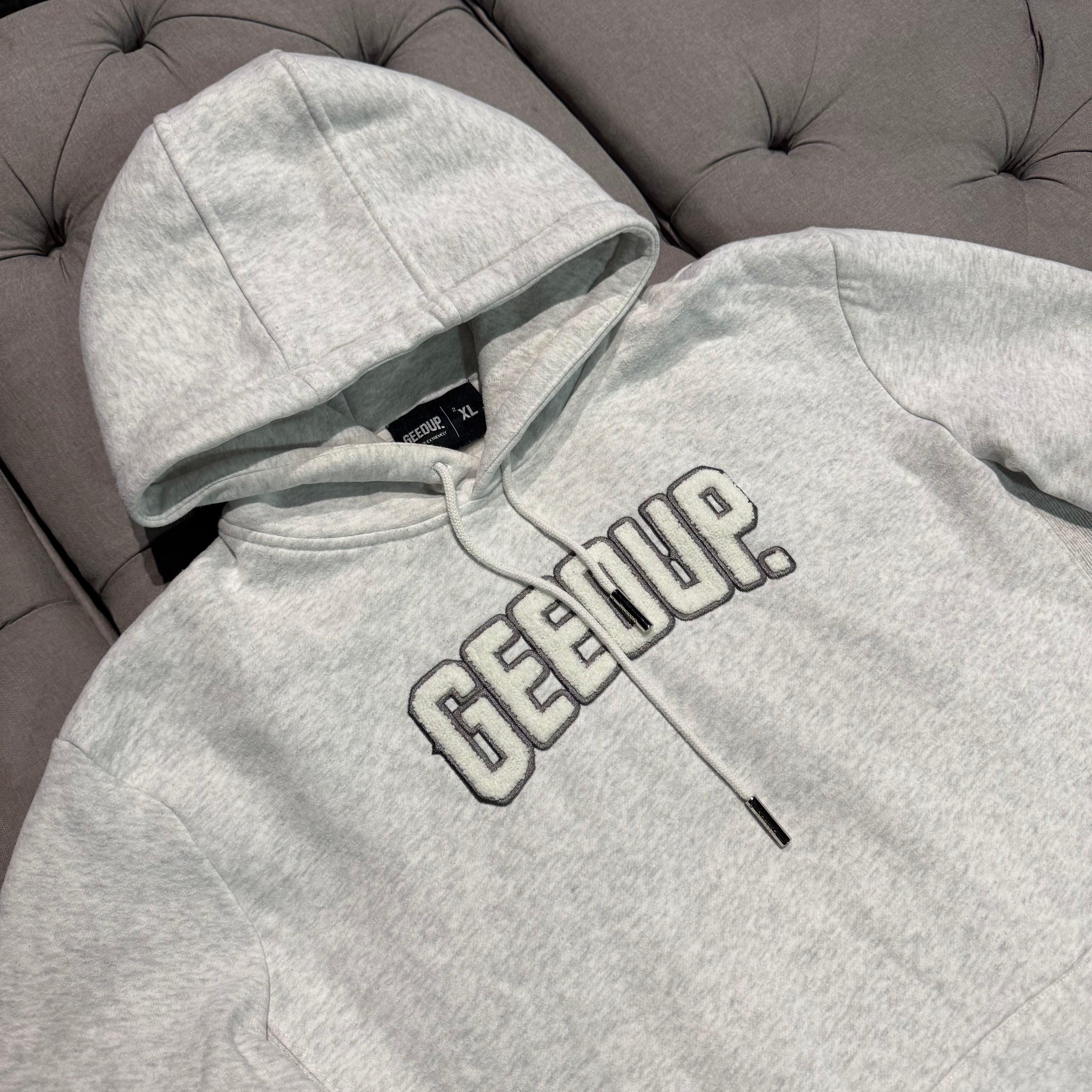 Geedup Play For Keeps Hoodie 'White Marle White' (Second hand)