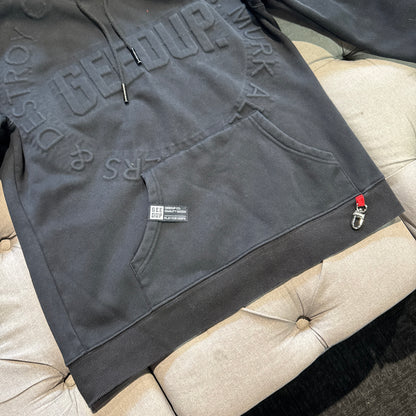 Geedup Embossed Logo Hoodie 'Blackout' (Second hand)