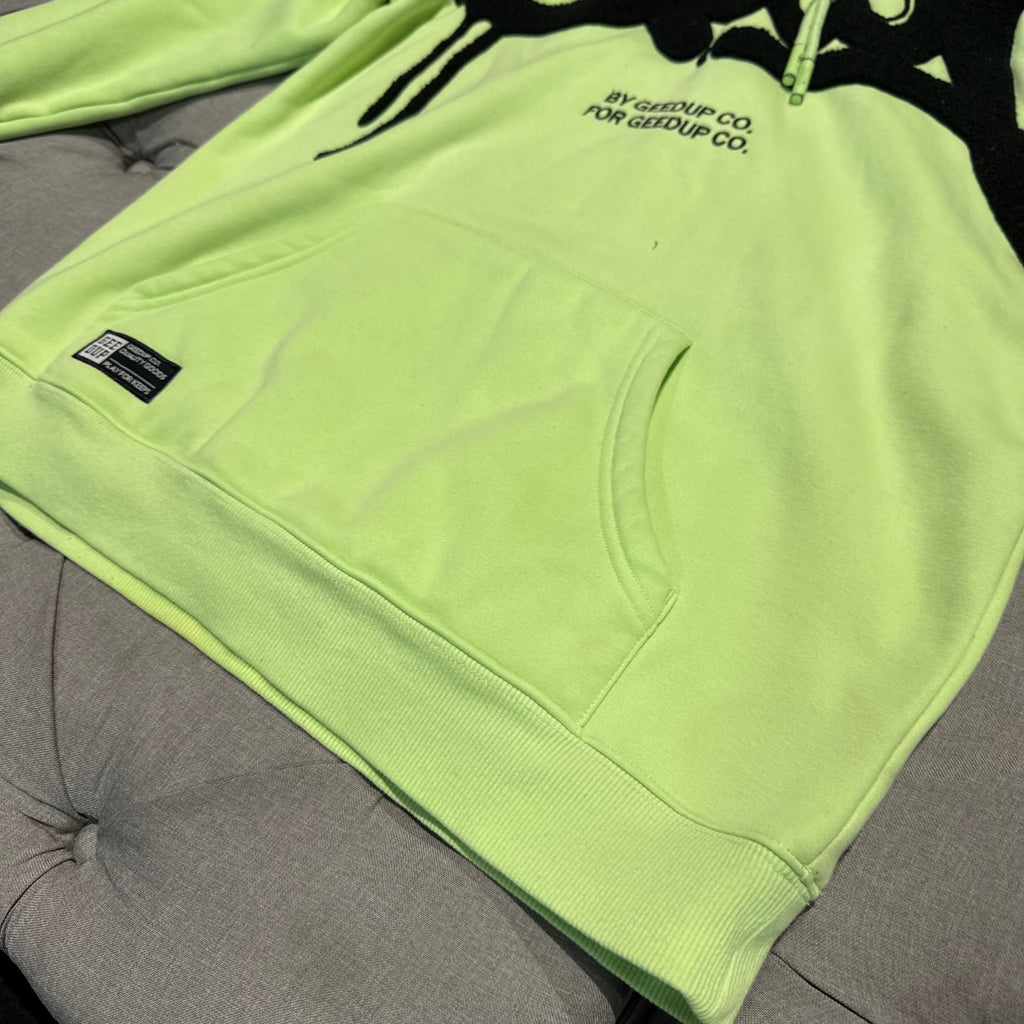 Geedup Handstyle Hoodie 'Pastel Green Black' (Second hand)