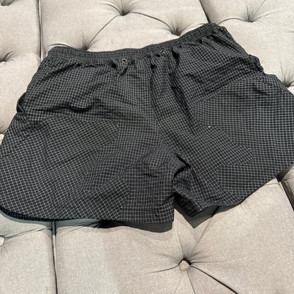 Nike x Off-White Grid-Pattern Woven Shorts 'Black Blue' (Second Hand)