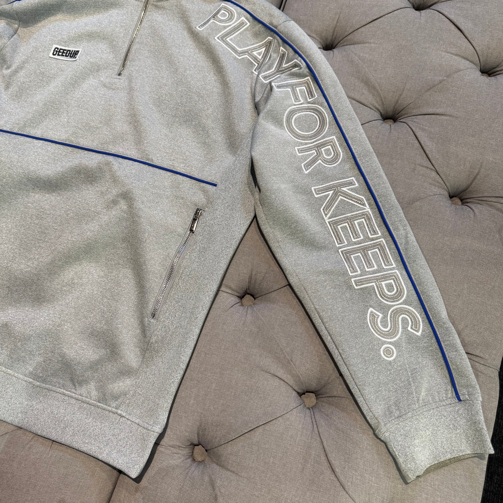 Geedup Play For Keeps Qtr Zip 'Grey Blue' (Second hand)
