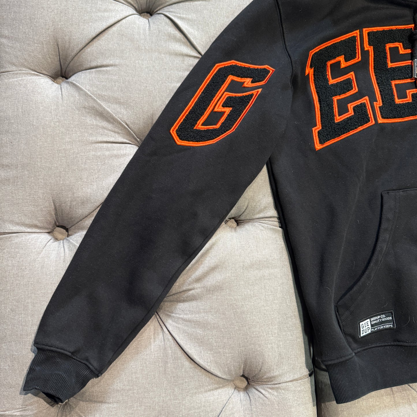 Geedup Team Logo Hoodie 'Black Black Orange' (Second hand)