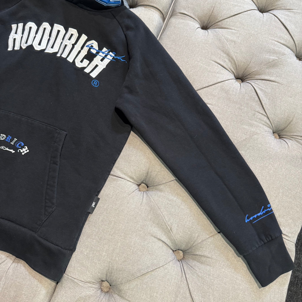 Hoodrich Hood Logo Hoodie 'Black Blue' (Second hand)