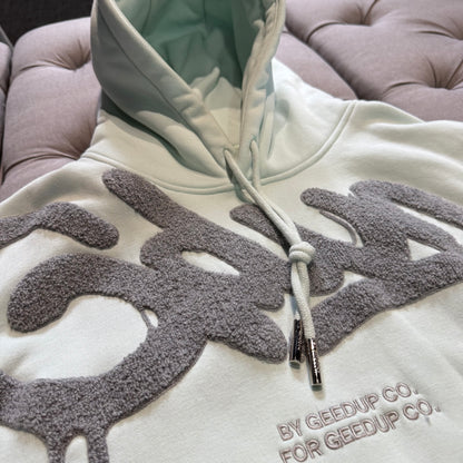 Geedup Handstyle Hoodie 'Teal Grey' (Second hand)
