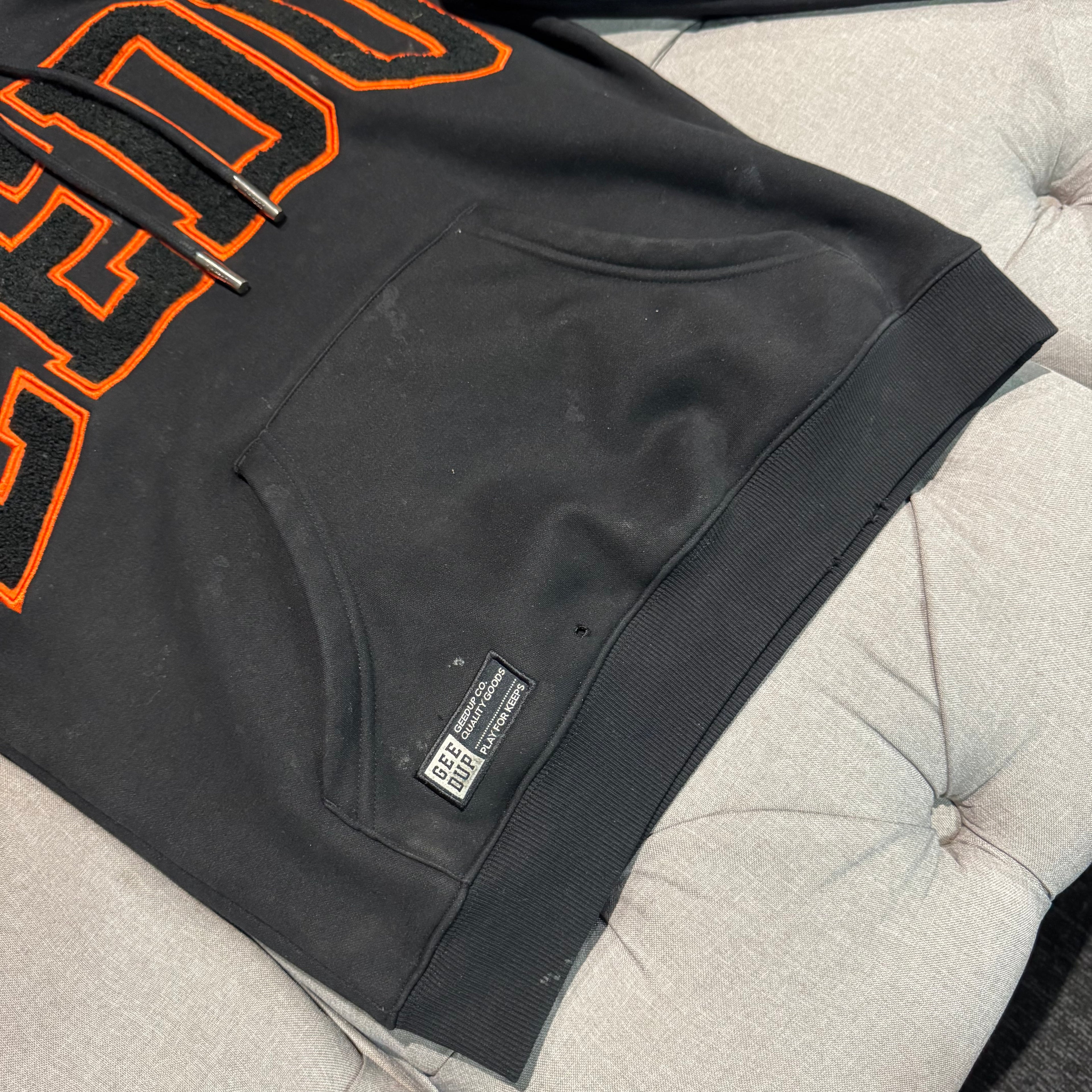 Geedup Team Logo Hoodie 'Black Orange'  (Second hand)
