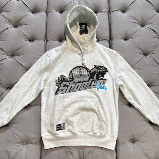 Geedup X Trapstar Sydney Shooters Hoodie 'White Marle/Blue' (Second hand)