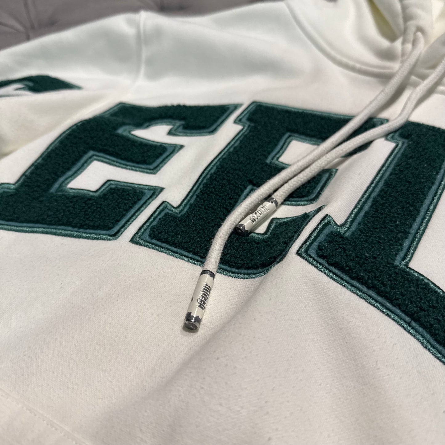 Geedup Team Logo Hoodie 'White Green' (Second hand)