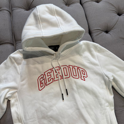 Geedup Team Logo Proud Hoodie 'White Red' (Second hand)