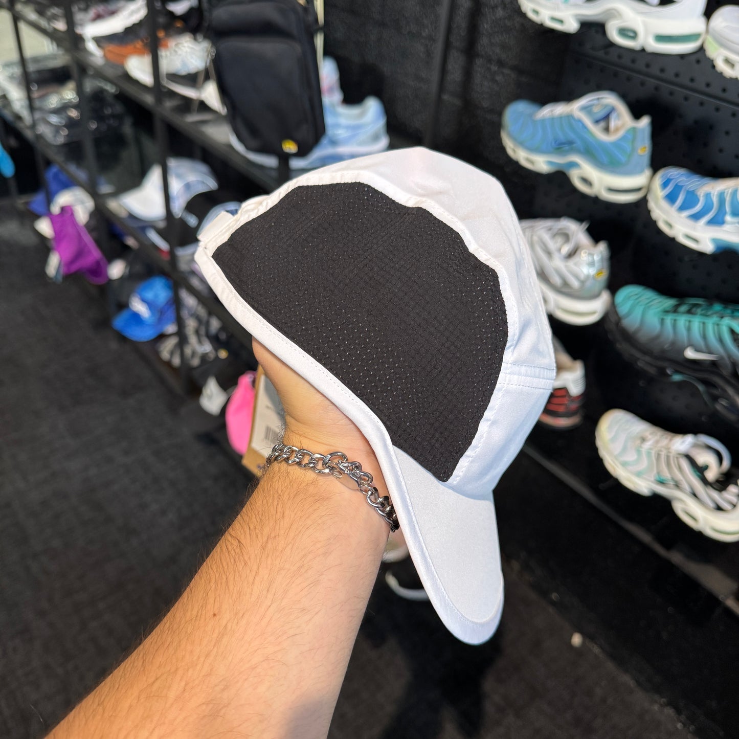 Asics 5 Pannel Cap 'White Black' (Brand New)