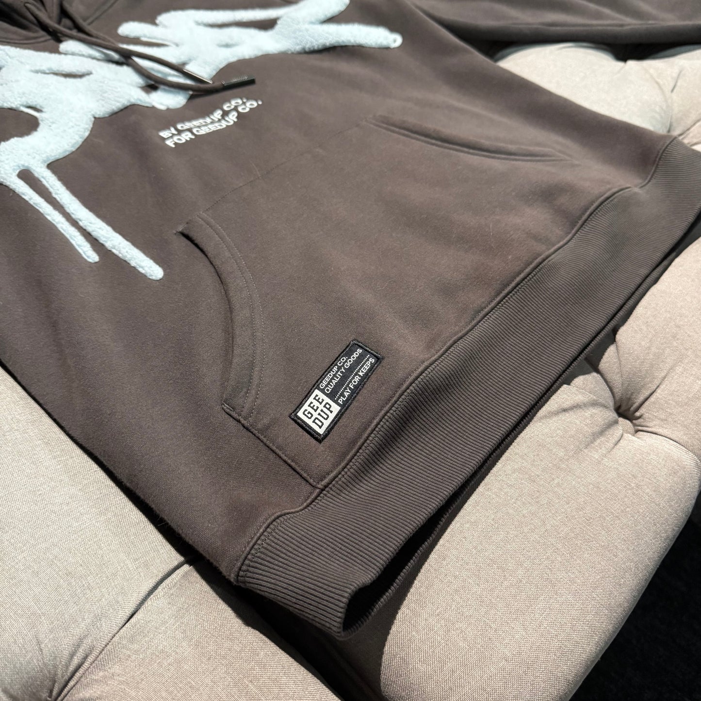Geedup Handstyle Hoodie 'Graphite Pale Blue' (Second hand)