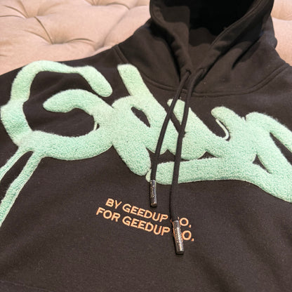 Geedup X Ardee Handstyle Hoodie 'Black Teal Peach' (Second hand)