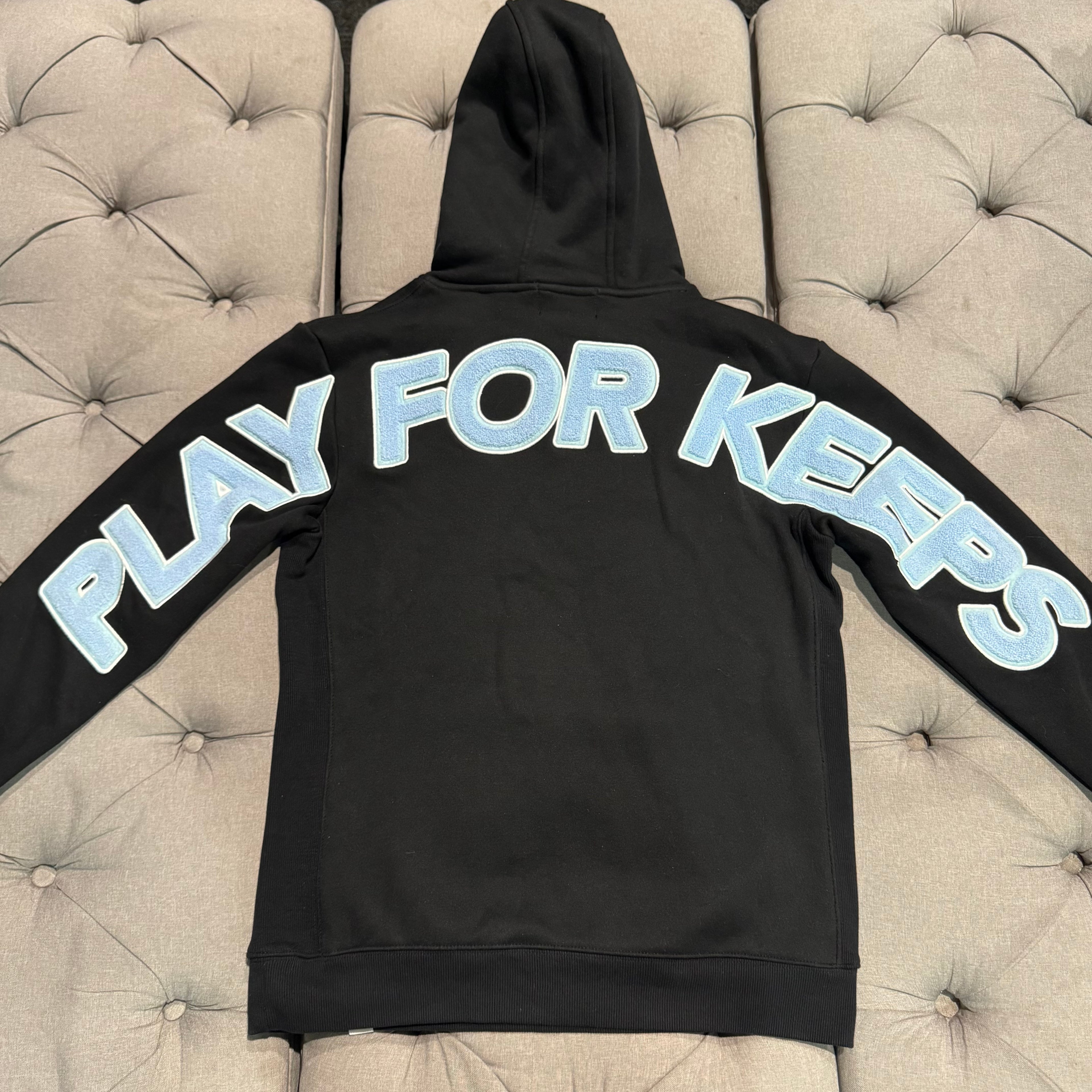 Geedup Play For Keeps Hoodie 'Black Baby Blue' (Second hand)