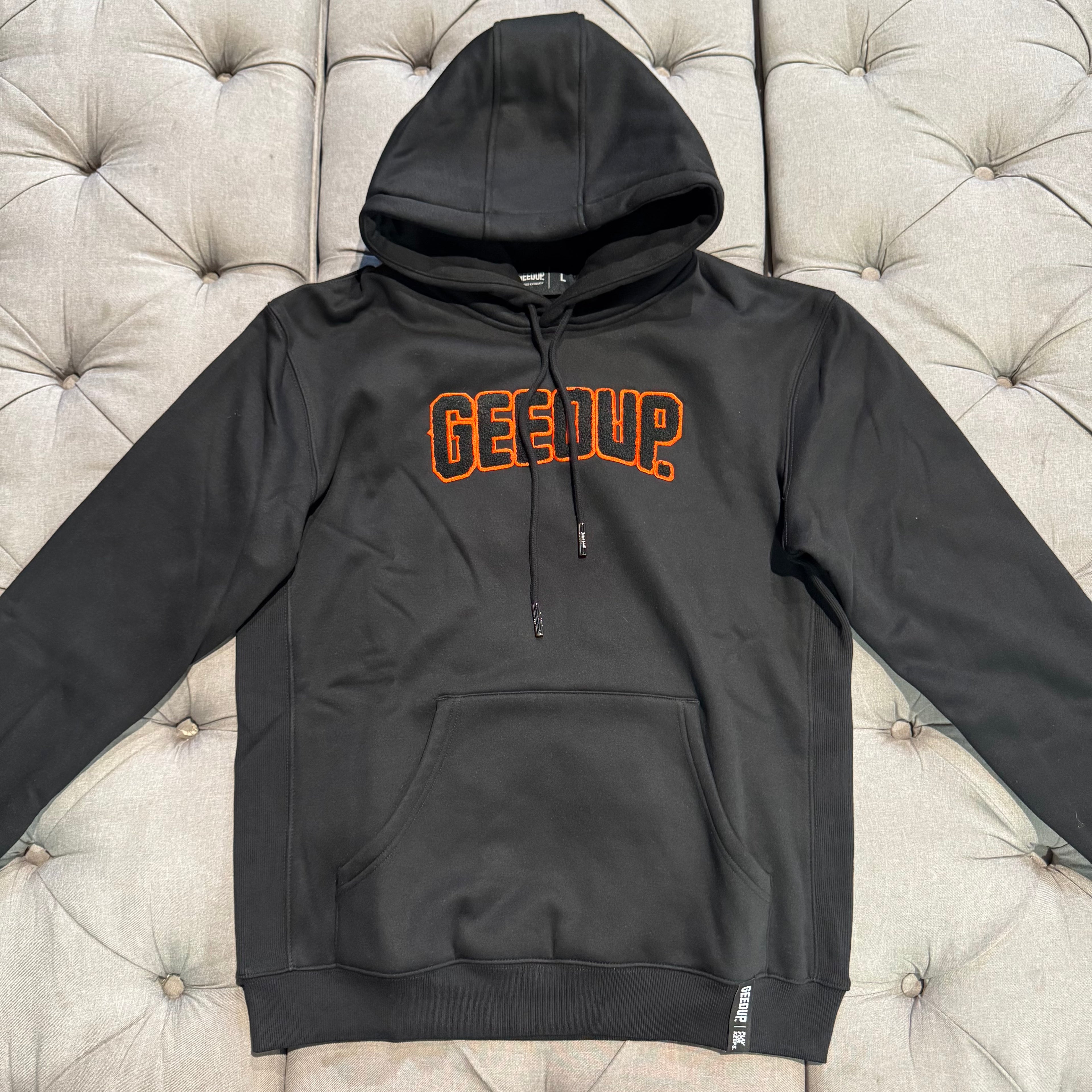 Geedup Play For Keeps Hoodie 'Black Orange Black' (Brand New)