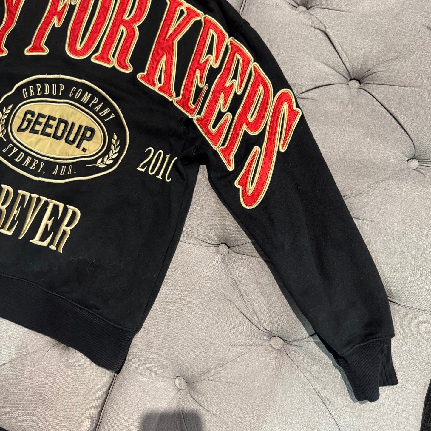Geedup Play For Keeps Forever Hoodie 'Black Red Gold' (Second hand)