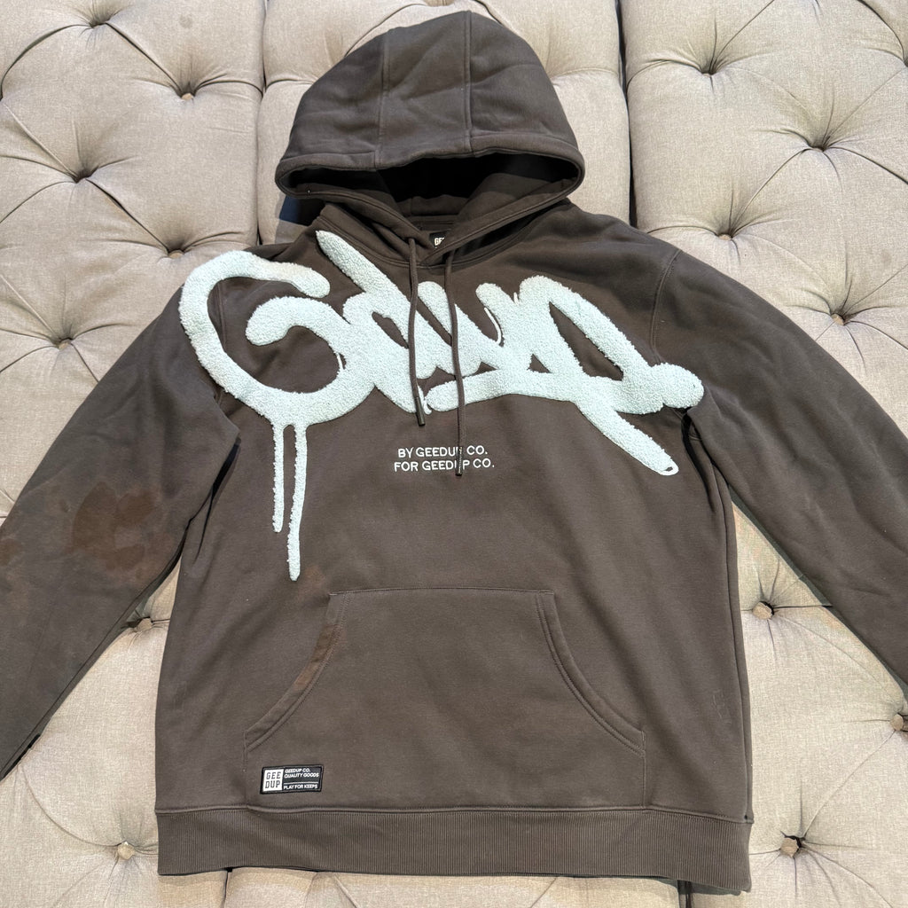 Geedup Handstyle Hoodie 'Graphite Pale Blue' (Second hand)