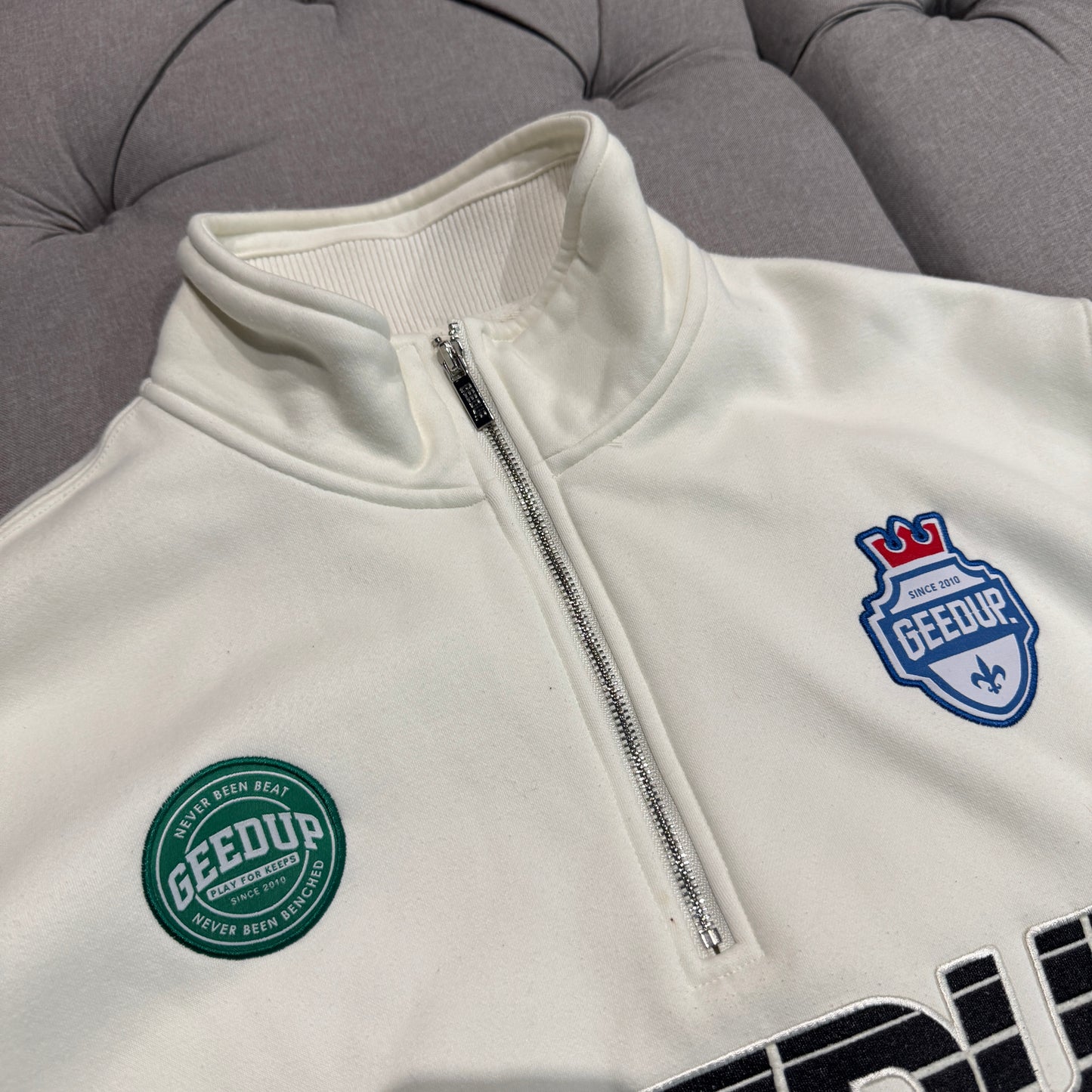 Geedup Sportsman Quarter Zip 'Cream' (Second hand)