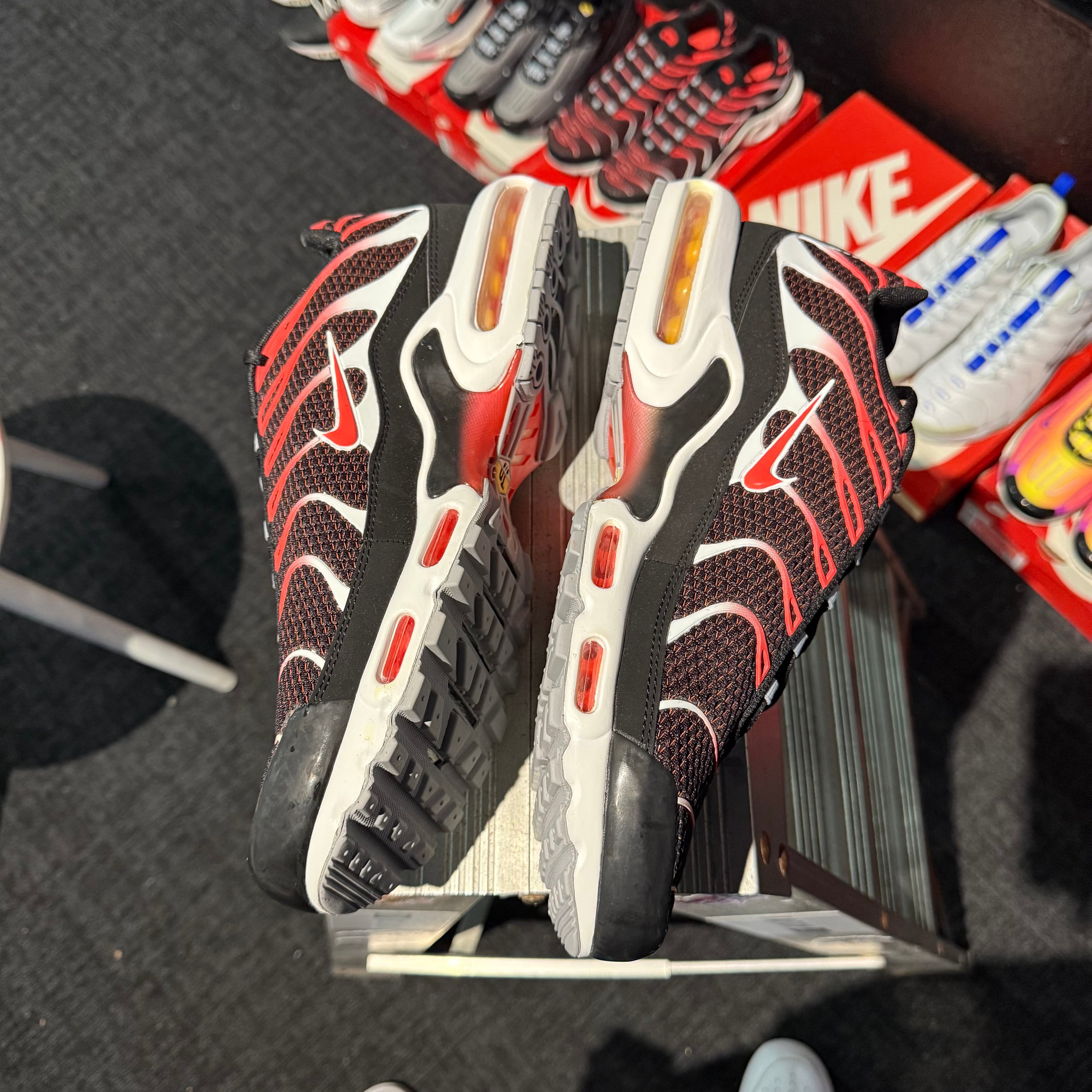 Nike Air Max Plus 'TN' Bright Crimson Wolf Grey (Brand New)