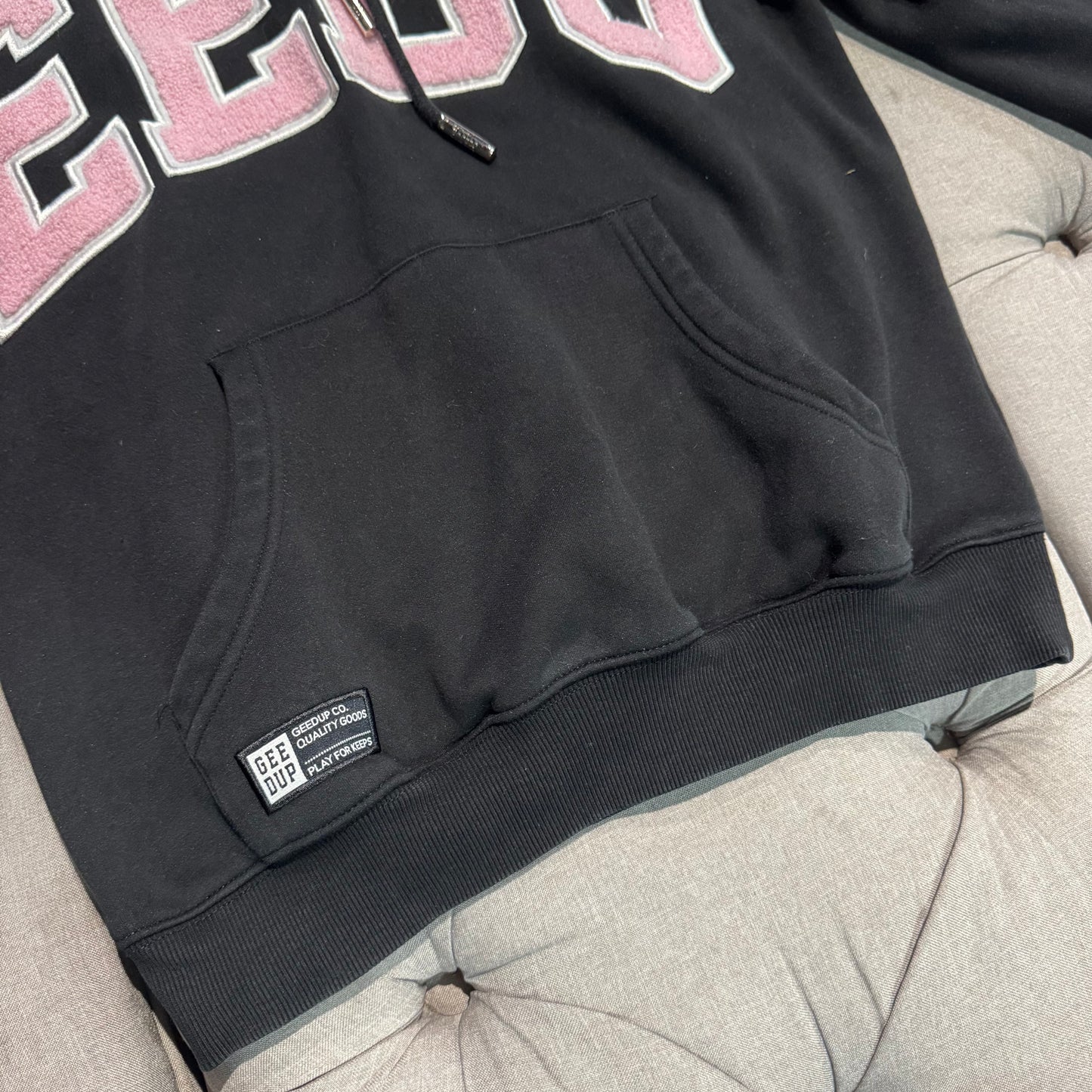 Geedup Team Logo Hoodie 'Black Pink' (Second hand)