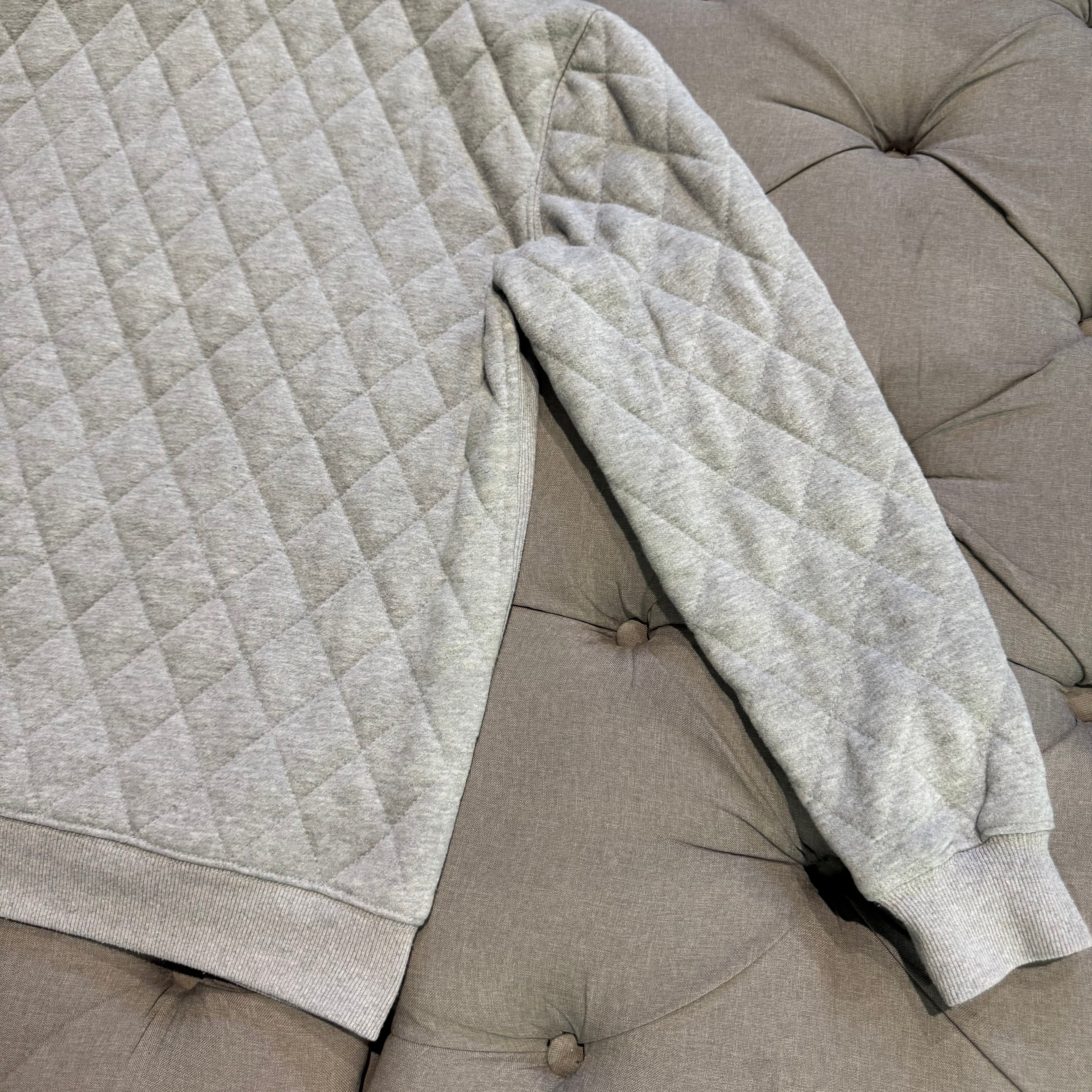Geedup Quilt Logo Hoodie 'Grey' (Second hand)