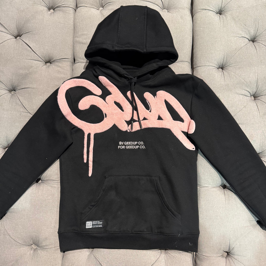 Geedup Handstyle Hoodie 'Black Pink' (Second hand)
