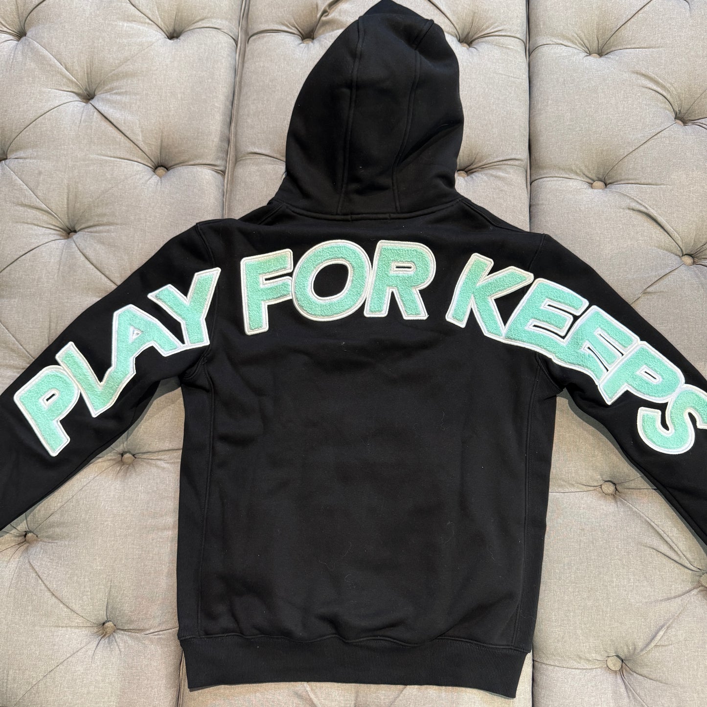Geedup Play For Keeps Hoodie 'Black Teal' (Second hand)