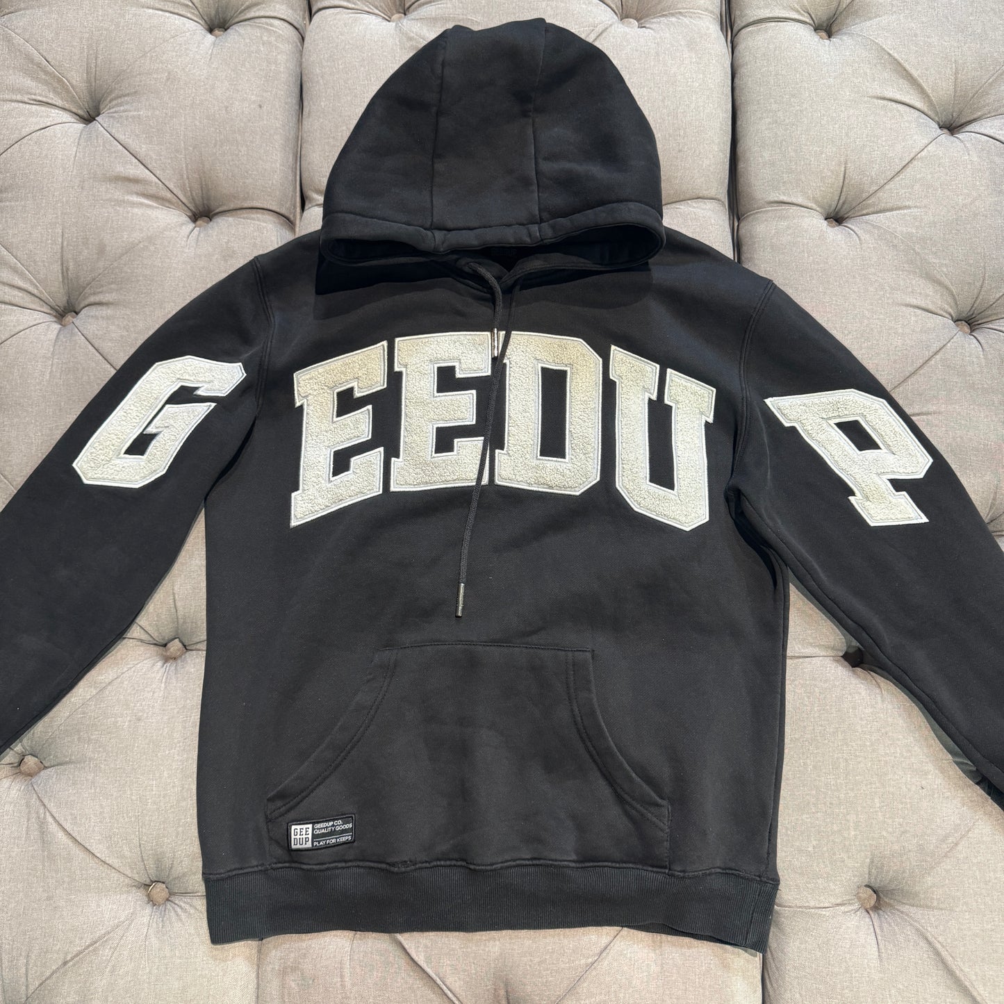 Geedup Team Logo Hoodie 'Black Grey' (Second hand)