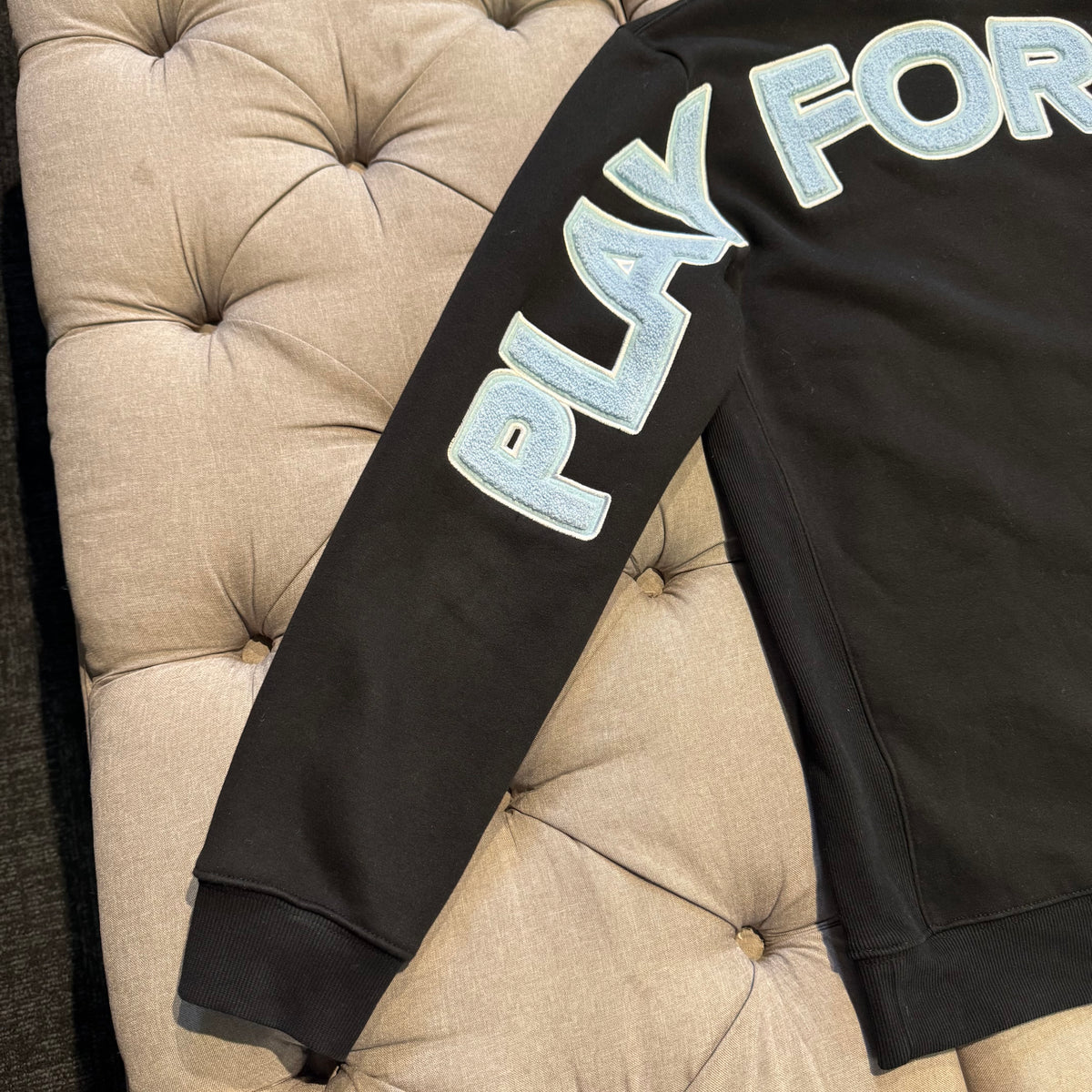 Geedup Play For Keeps Hoodie 'Black Baby Blue' (Second hand)