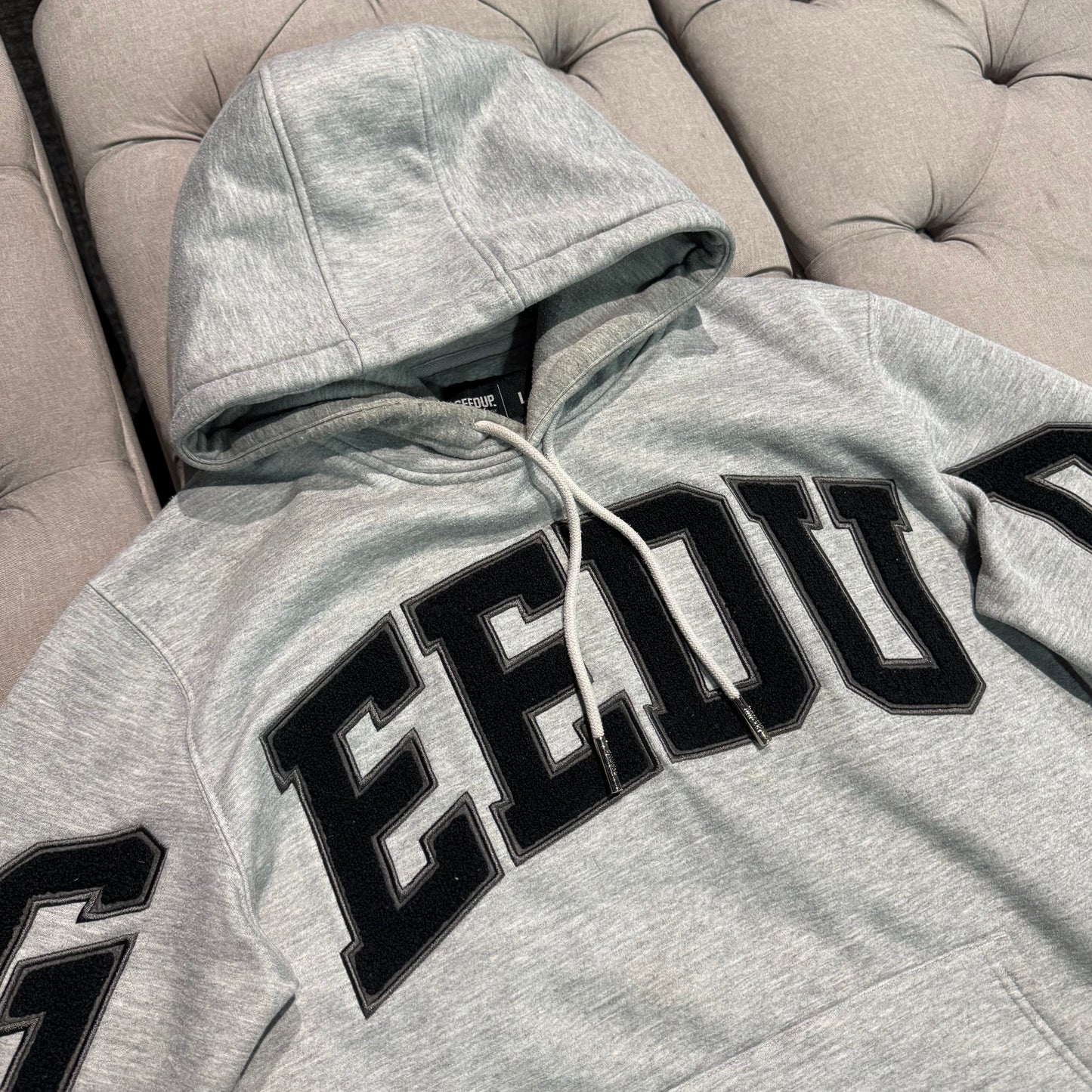 Geedup Team Logo Hoodie 'Grey Black' (Second hand)