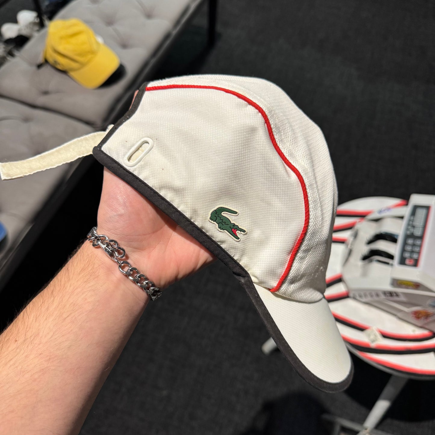 Lacoste Sport Mesh Cap 'White Red' (Second Hand)