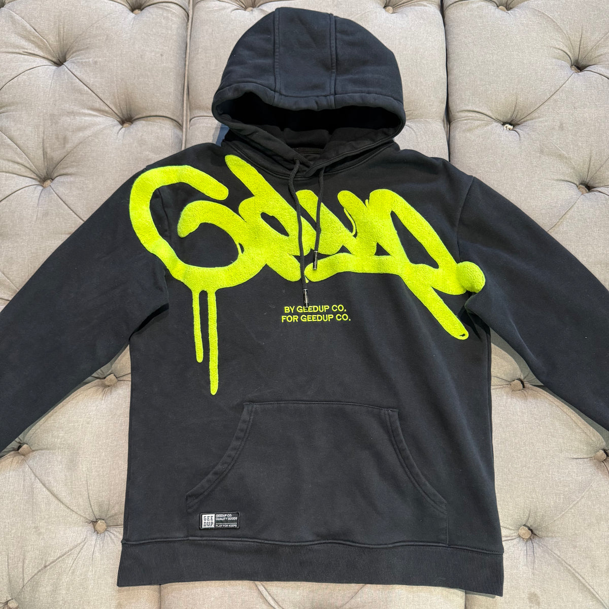 Geedup Handstyle Hoodie 'Black Volt' (Second hand)