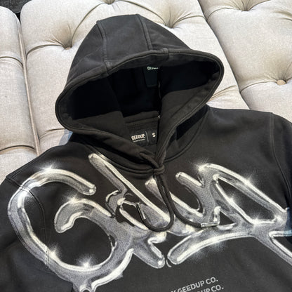 Geedup Handstyle Hoodie 'Black Chrome Spray' (Second hand)
