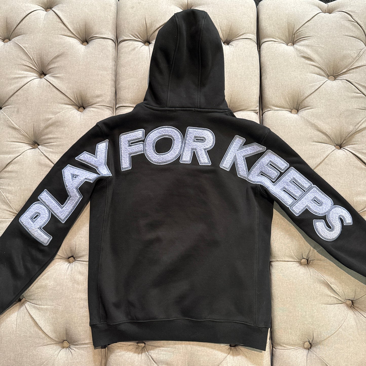 Geedup Play For Keeps Hoodie 'Black/Lavender Purple' (Second hand)