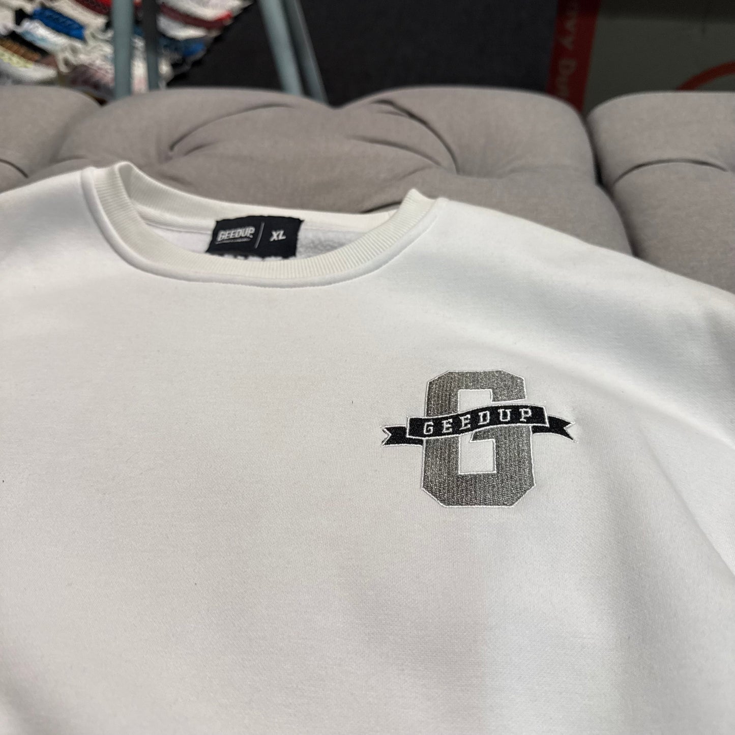 Geedup Us vs Them G Logo Creweck 'White' (Second hand)