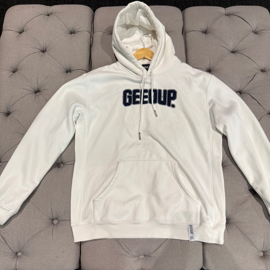 Geedup Play For Keeps Hoodie 'White Navy' (Second hand)