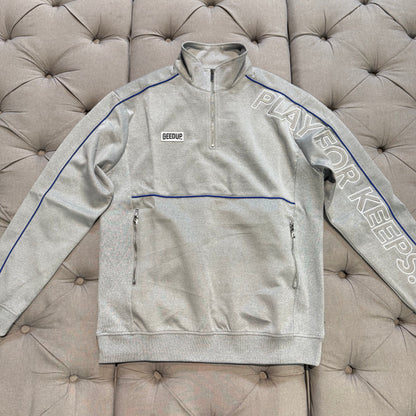 Geedup Play For Keeps Qtr Zip 'Grey/Blue' (Brand New)