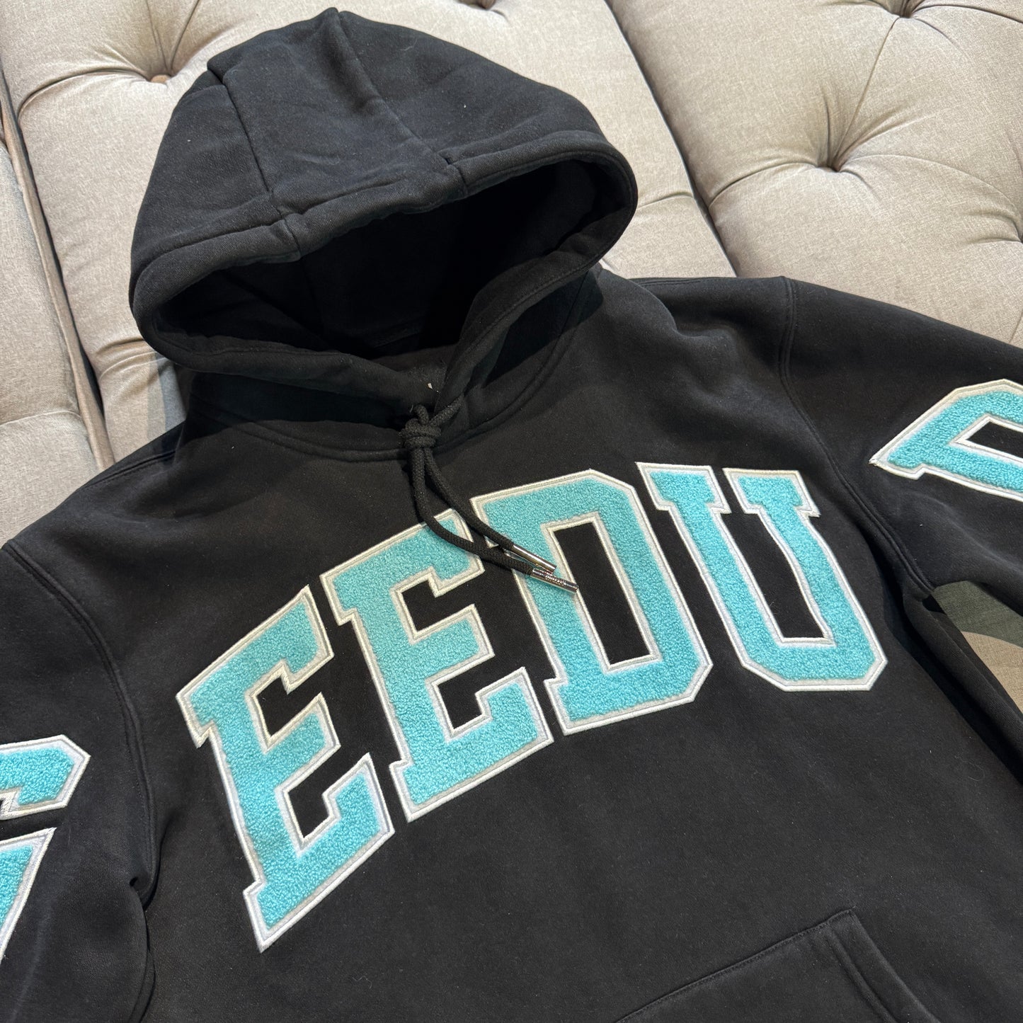 Geedup Team Logo Hoodie 'Black Baby Blue' (Second hand)