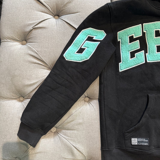 Geedup Team Logo Hoodie 'Black Teal' (Second hand)