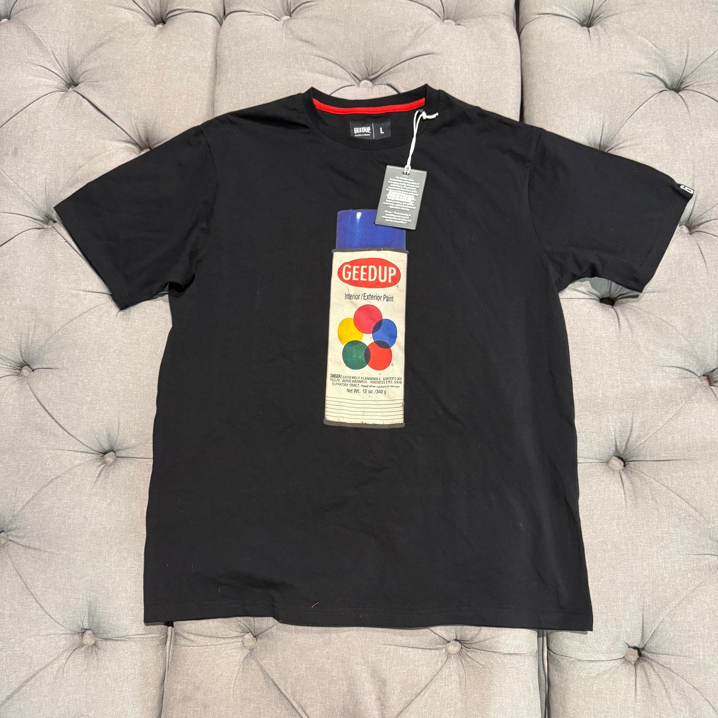 Geedup Spraycan T-shirt 'Black' (Brand New)