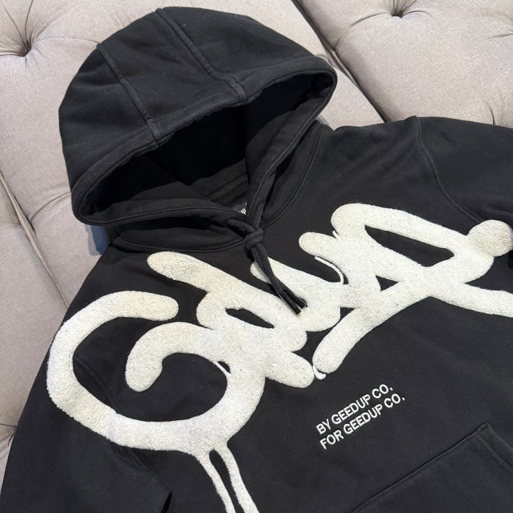 Geedup Handstyle Hoodie 'Black White' (Second hand)