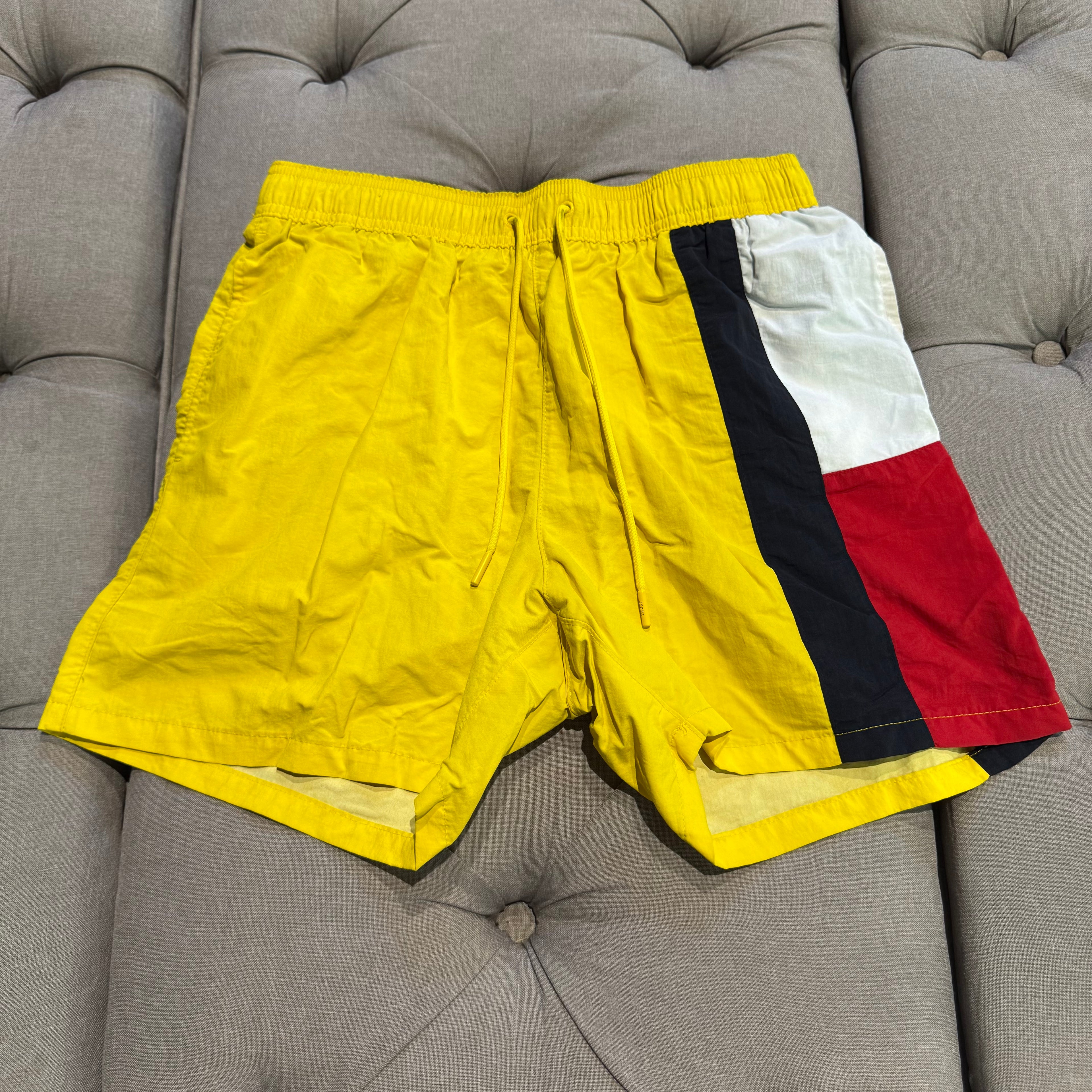 Tommy Hilfiger Flag Slim Mid Swim Shorts 'Yellow' (Second hand)