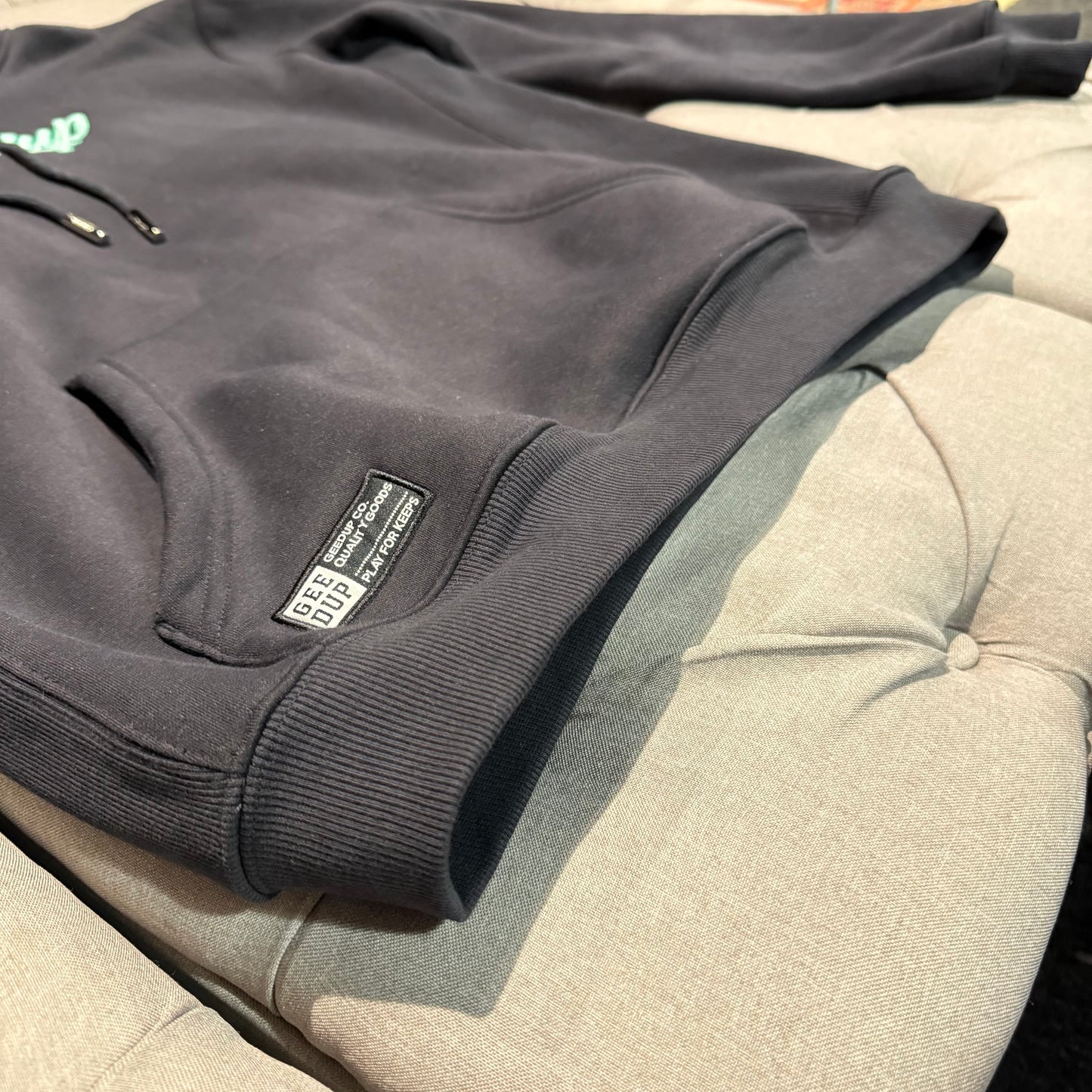 Geedup Script Logo Hoodie 'Navy Green' (Second hand)