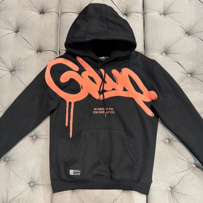 Geedup Handstyle Hoodie 'Black Peach' (Second hand)