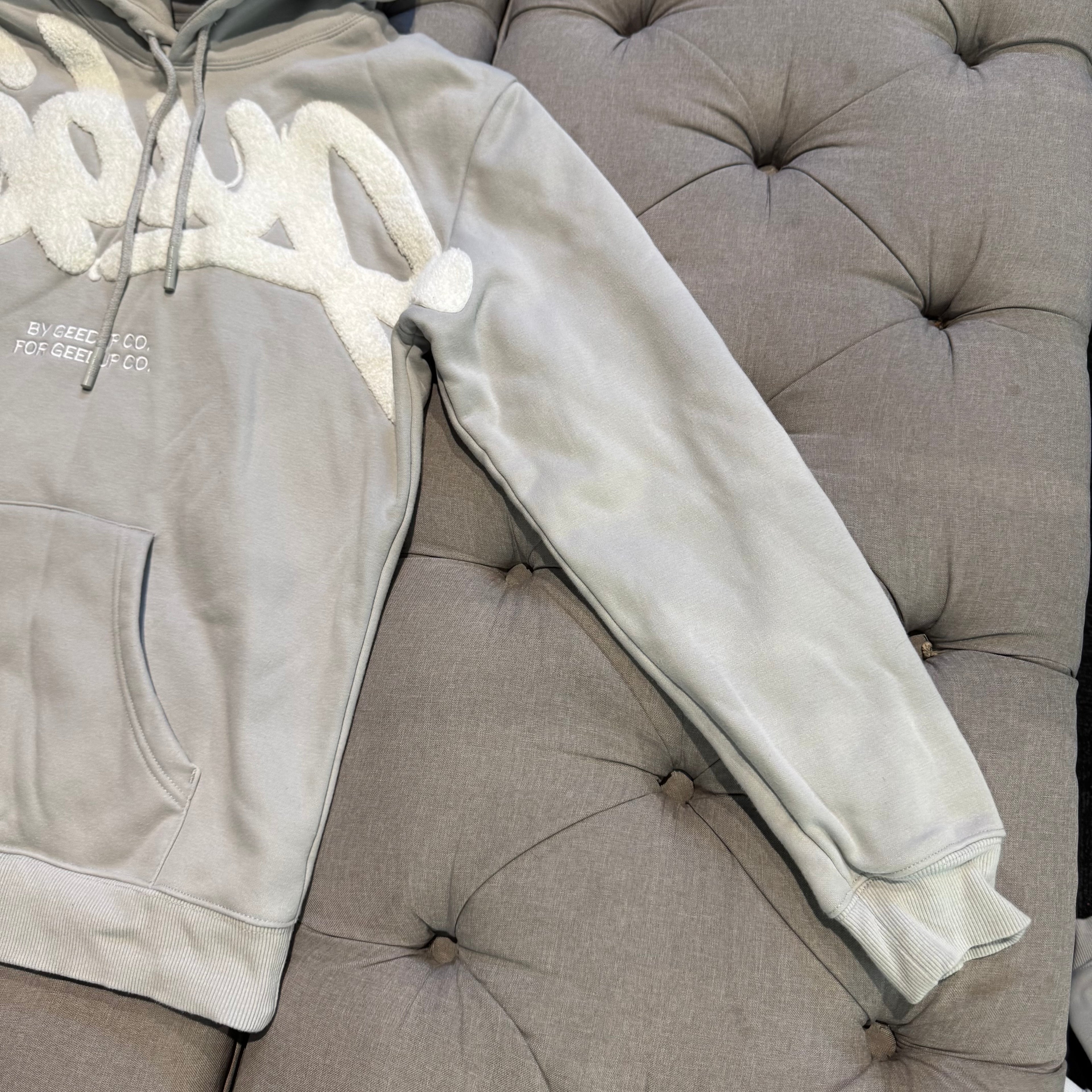 Geedup Handstyle Hoodie 'Grey White' (Second hand)