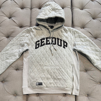 Geedup Stitched Quilt Hoodie 'Grey' (Second hand)