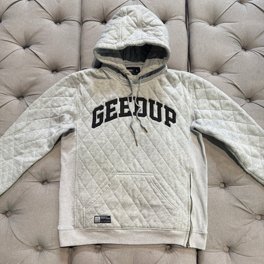 Geedup Stitched Quilt Hoodie 'Grey' (Second hand)