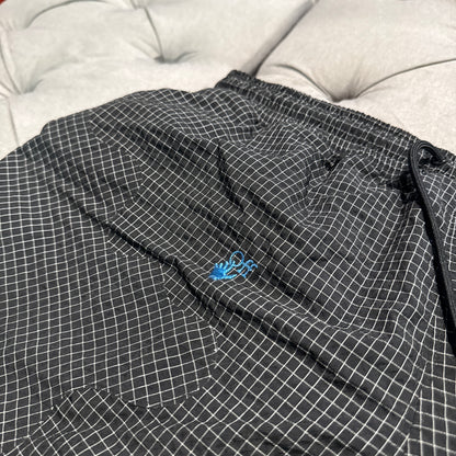 Nike x Off-White Grid-Pattern Woven Shorts 'Black Blue' (Second Hand)